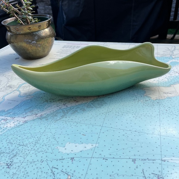 Vintage Green Organic 543 Beauceware Planter Dish - Picture 1 of 9